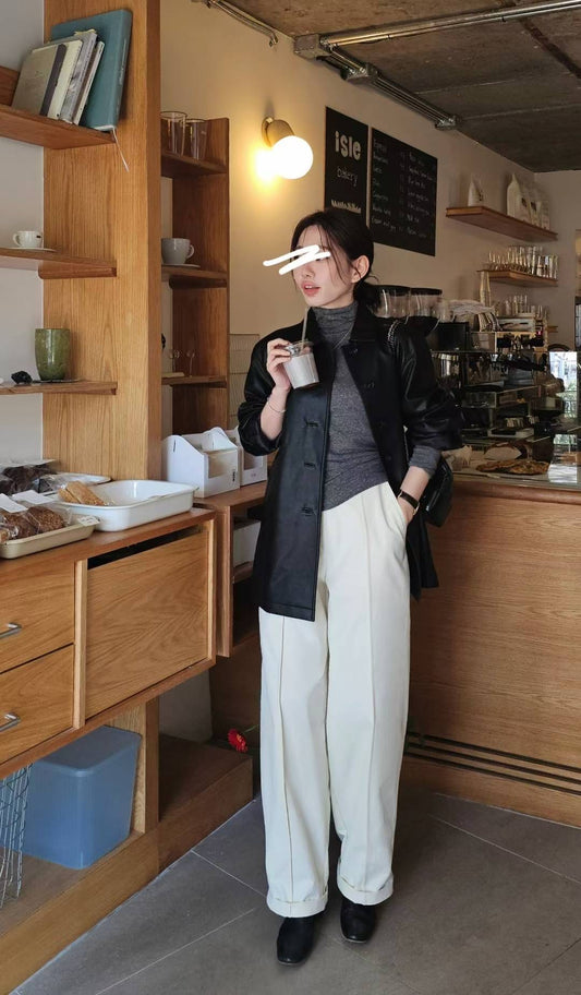 ♡Oni家♡時髦的繭型休閒長褲 (C251143)