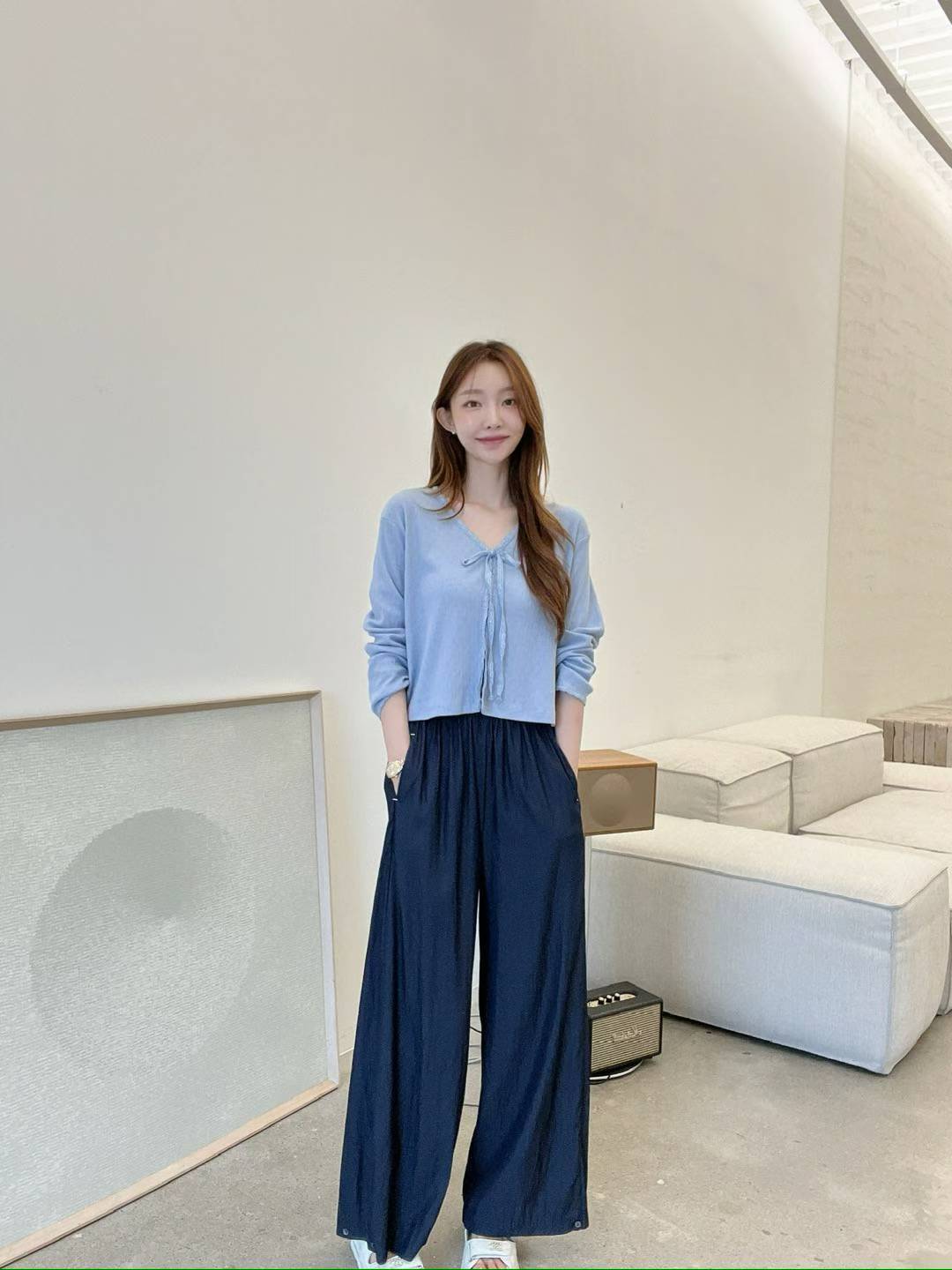 ♡微光垂墜感寬褲♡ (C251042)