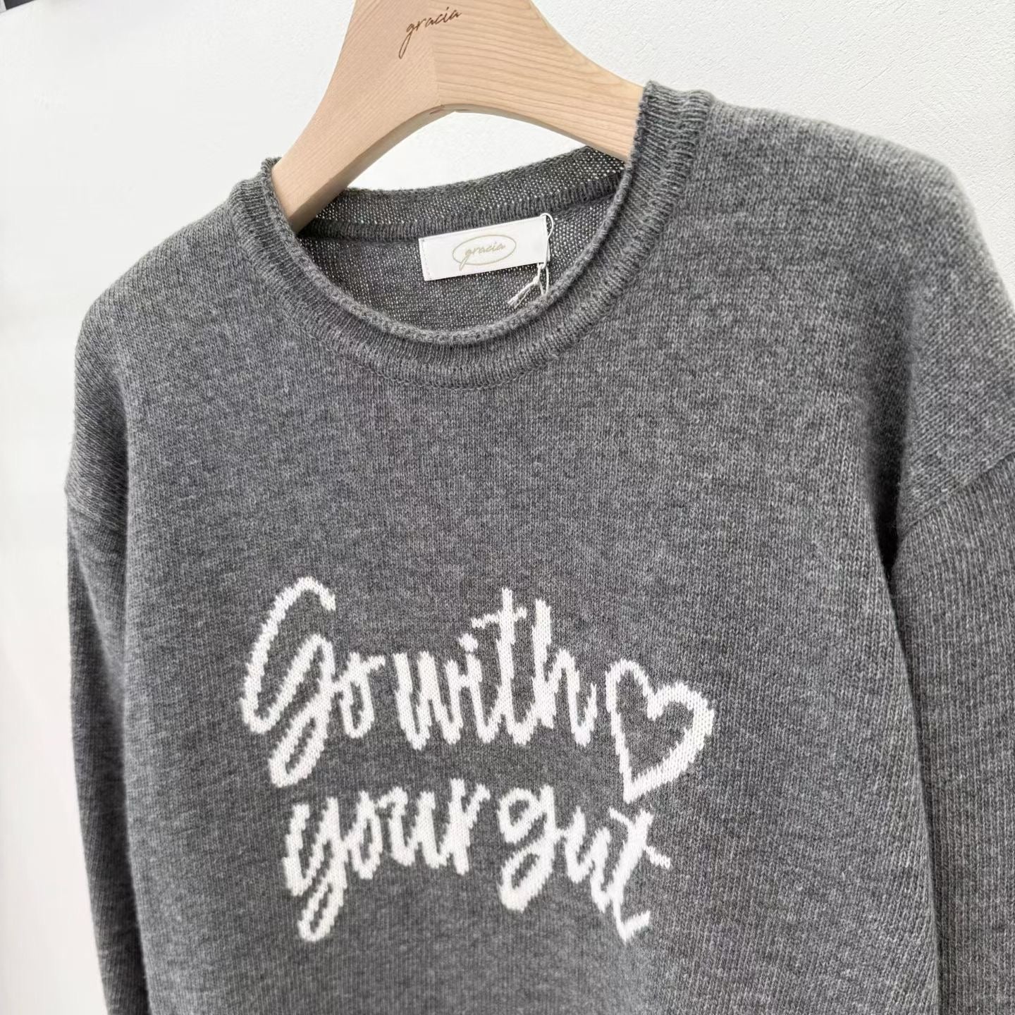 ♡活力字母圓領毛衣♡ (C251020)