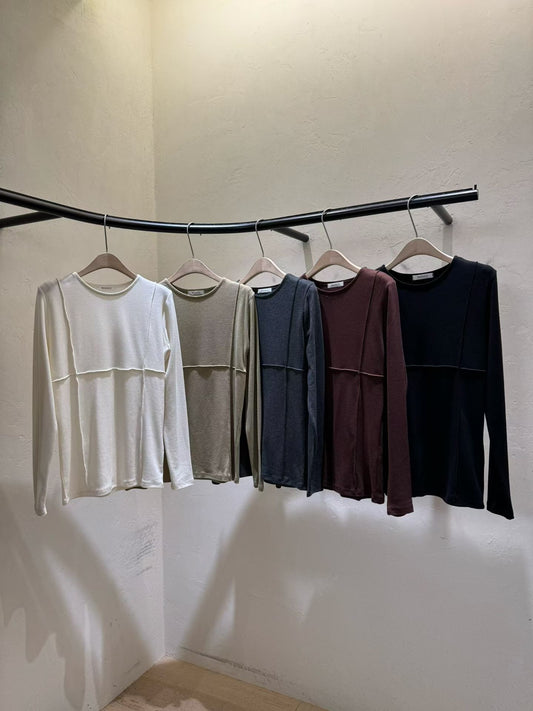 ♡低調立體線條百搭長袖上衣♡ (C251029)