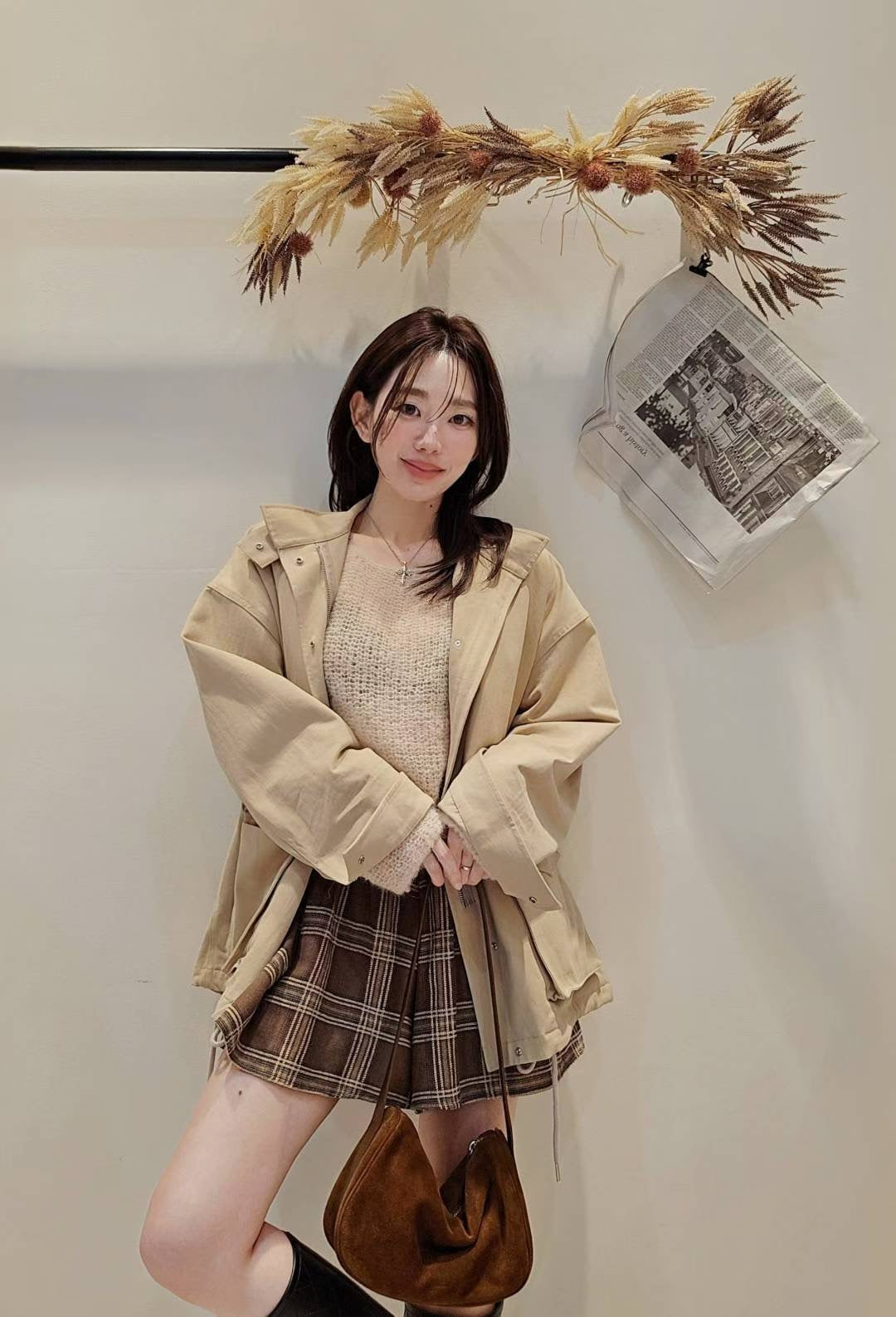 ♡Oni家♡英倫風格紋小褲裙 (C251105)