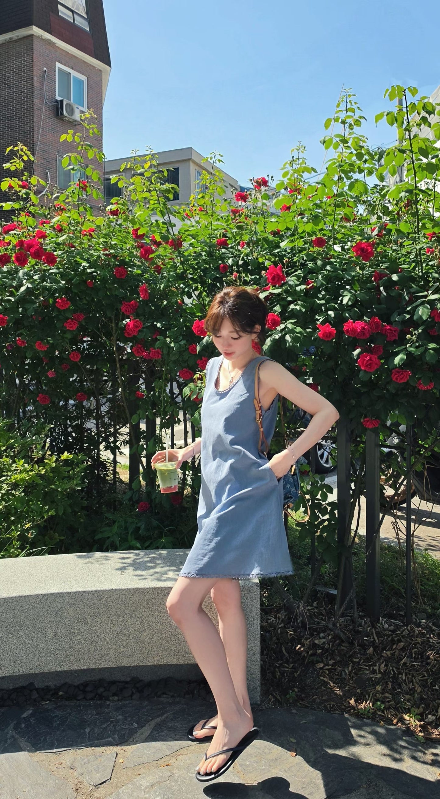 ♡Oni家♡俐落極簡風短洋裝  (C260608)