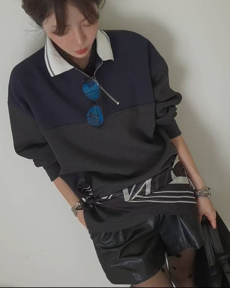 ♡都會運動風撞色上衣上衣♡ (C251140)