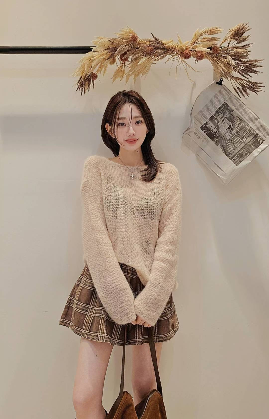 ♡Oni家♡英倫風格紋小褲裙 (C251105)