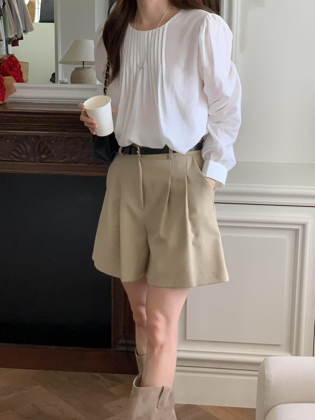 ♡柔美細褶層次上衣♡ (C250946)