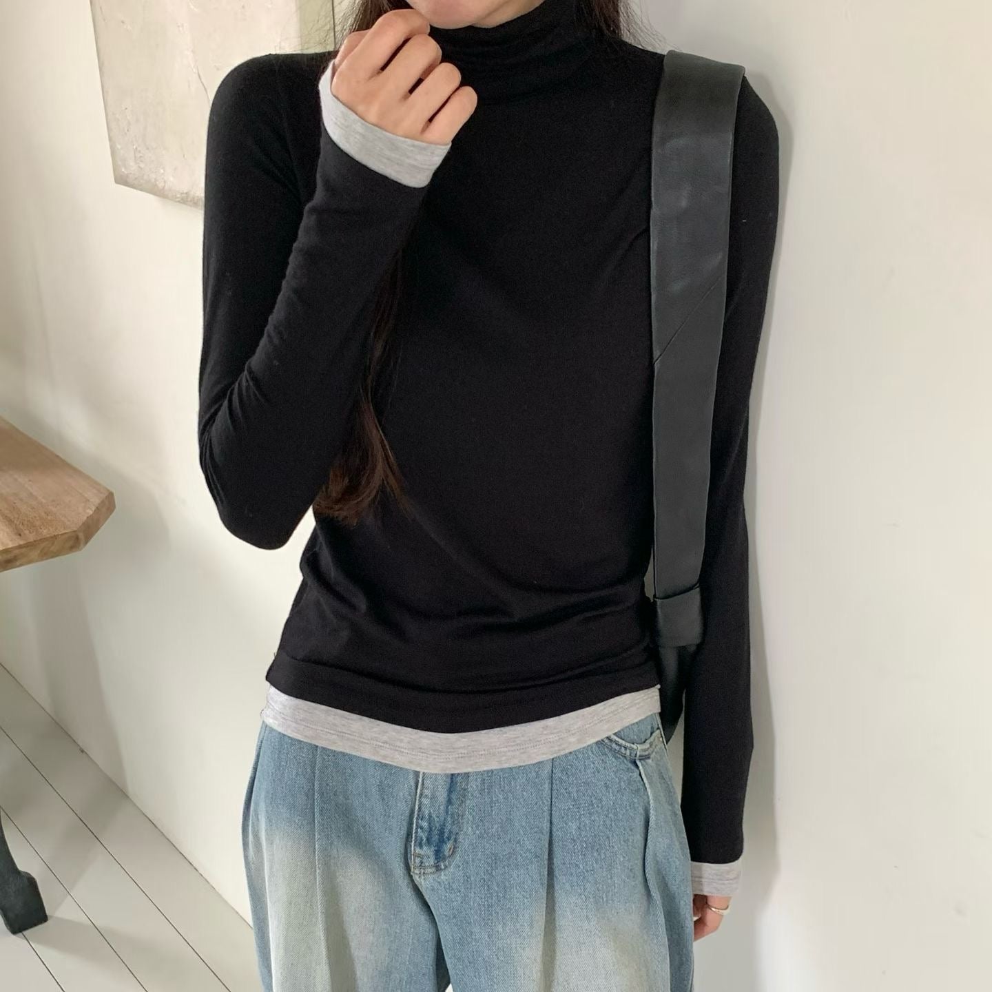 ♡冬季必備舒適層次高領上衣♡ (C251019)