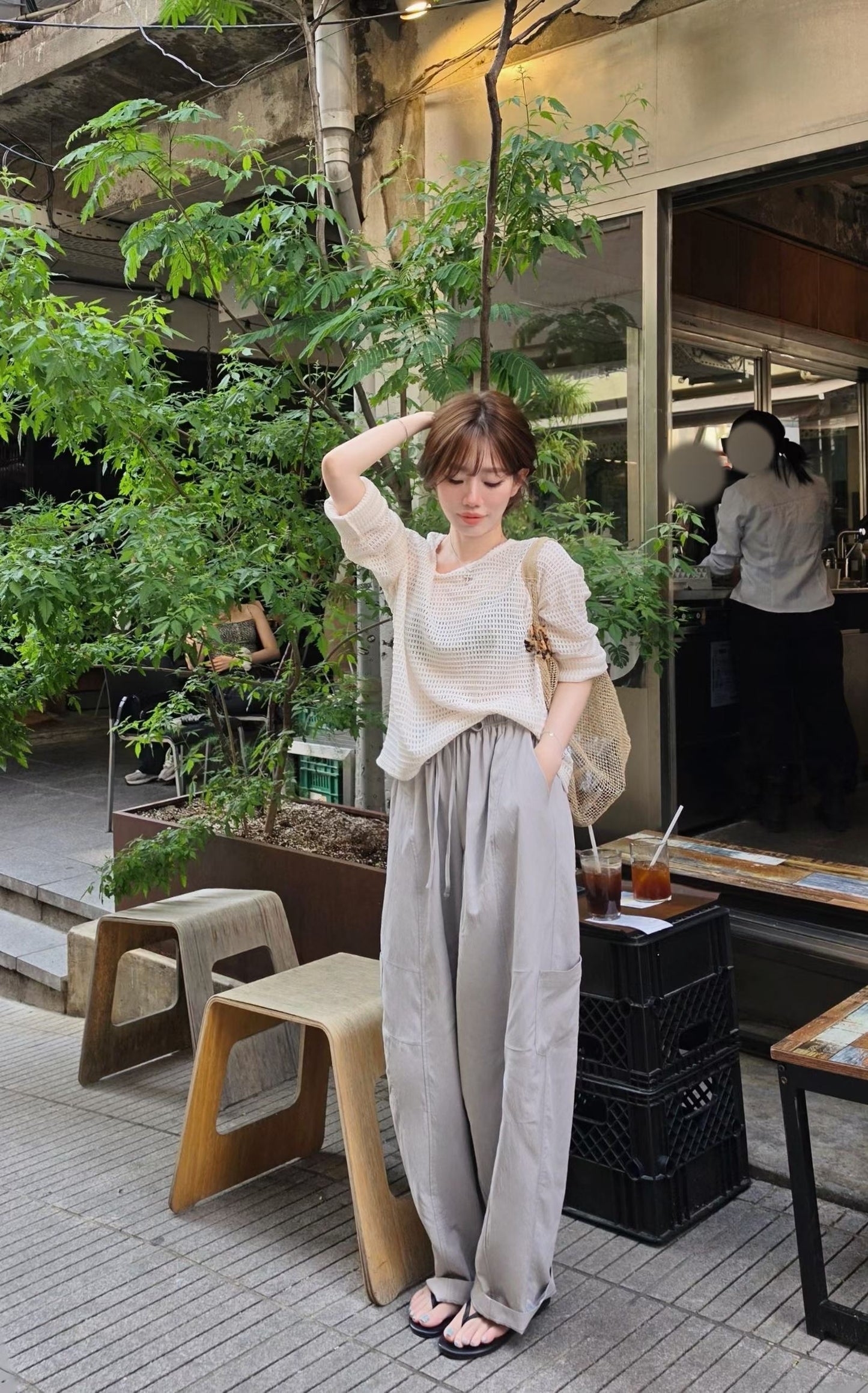 ♡Oni家♡質感夏日休閒長褲  (C260612)