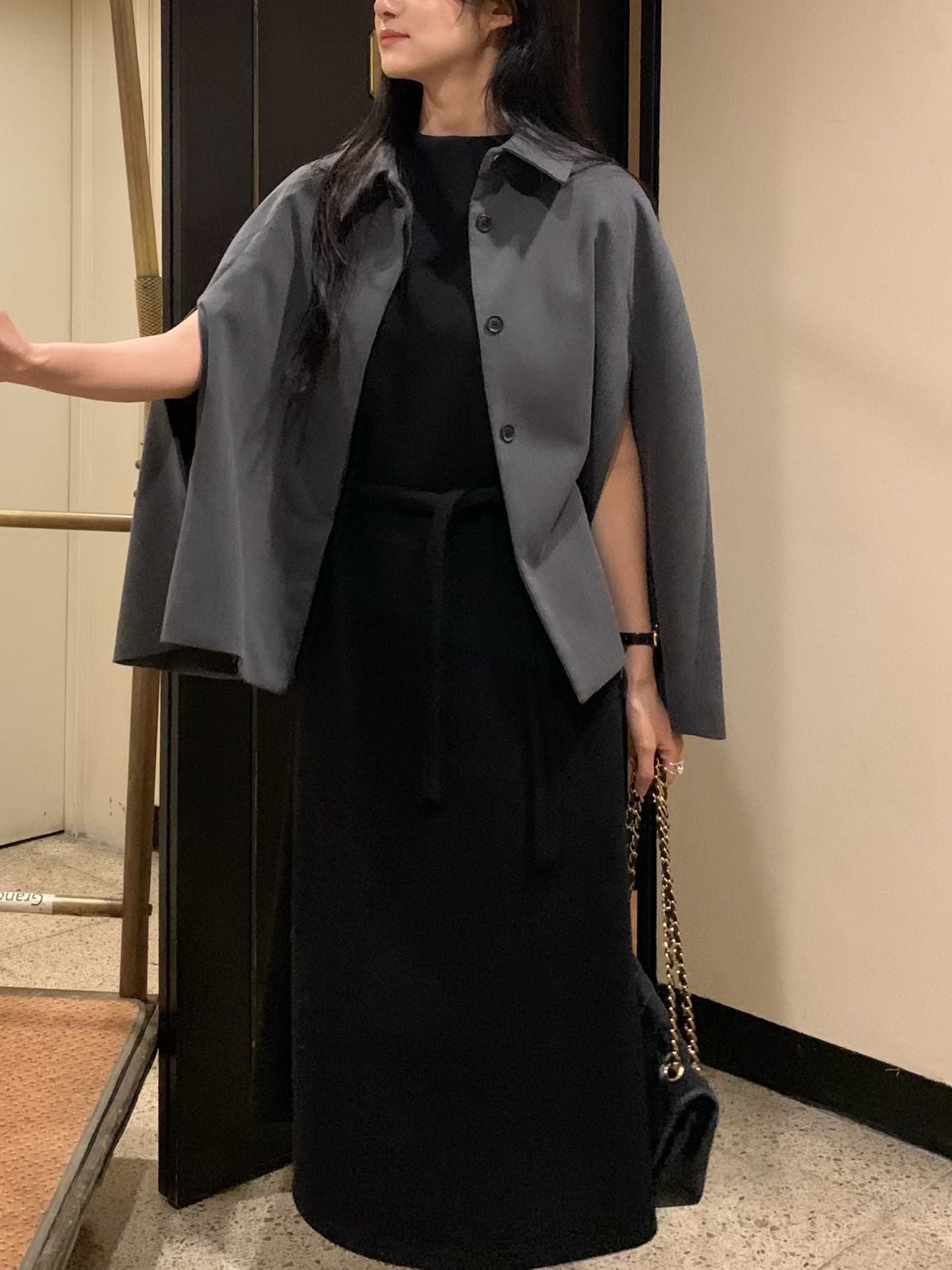 ♡都會挺版斗篷西裝外套♡ (C251035)