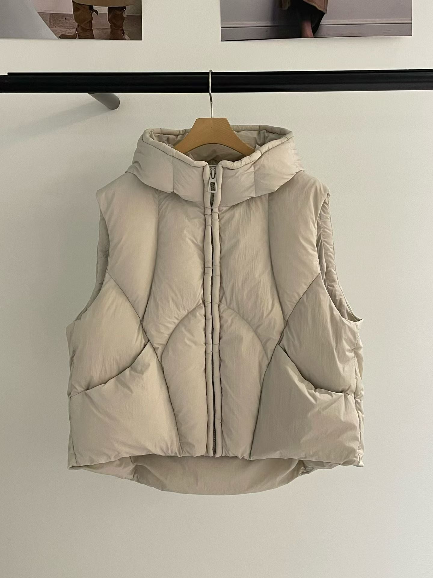 ♡頂級鴨絨質感連帽背心♡ (C251007)