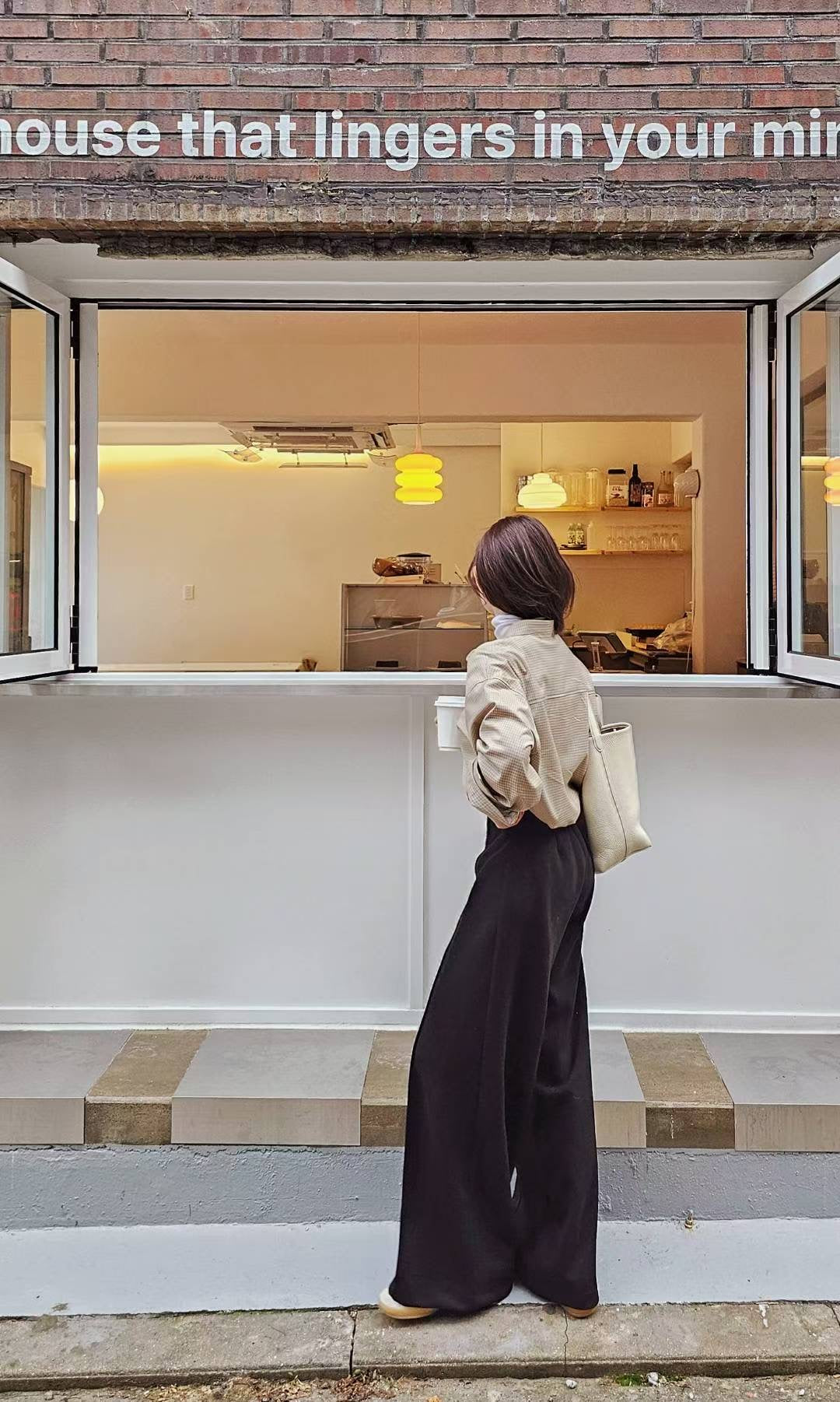 ♡Oni家♡漫畫腿混羊毛長腿褲 (C251262)