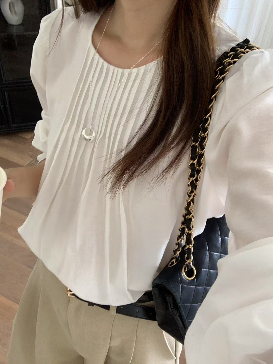 ♡柔美細褶層次上衣♡ (C250946)