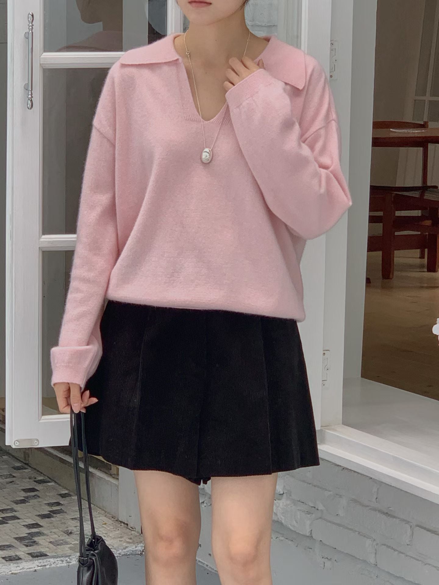 ♡氣質Ｖ翻領毛衣♡ (C251030)