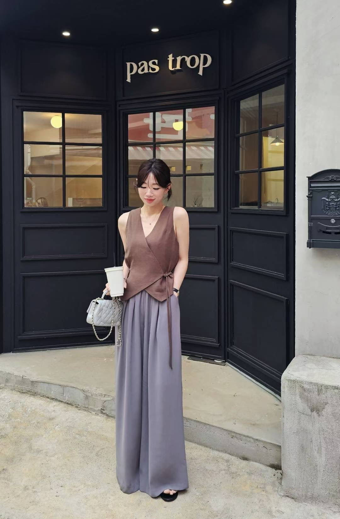 ♡Oni家♡升級版！！法式鬆弛感闊腿西褲 (C251005)