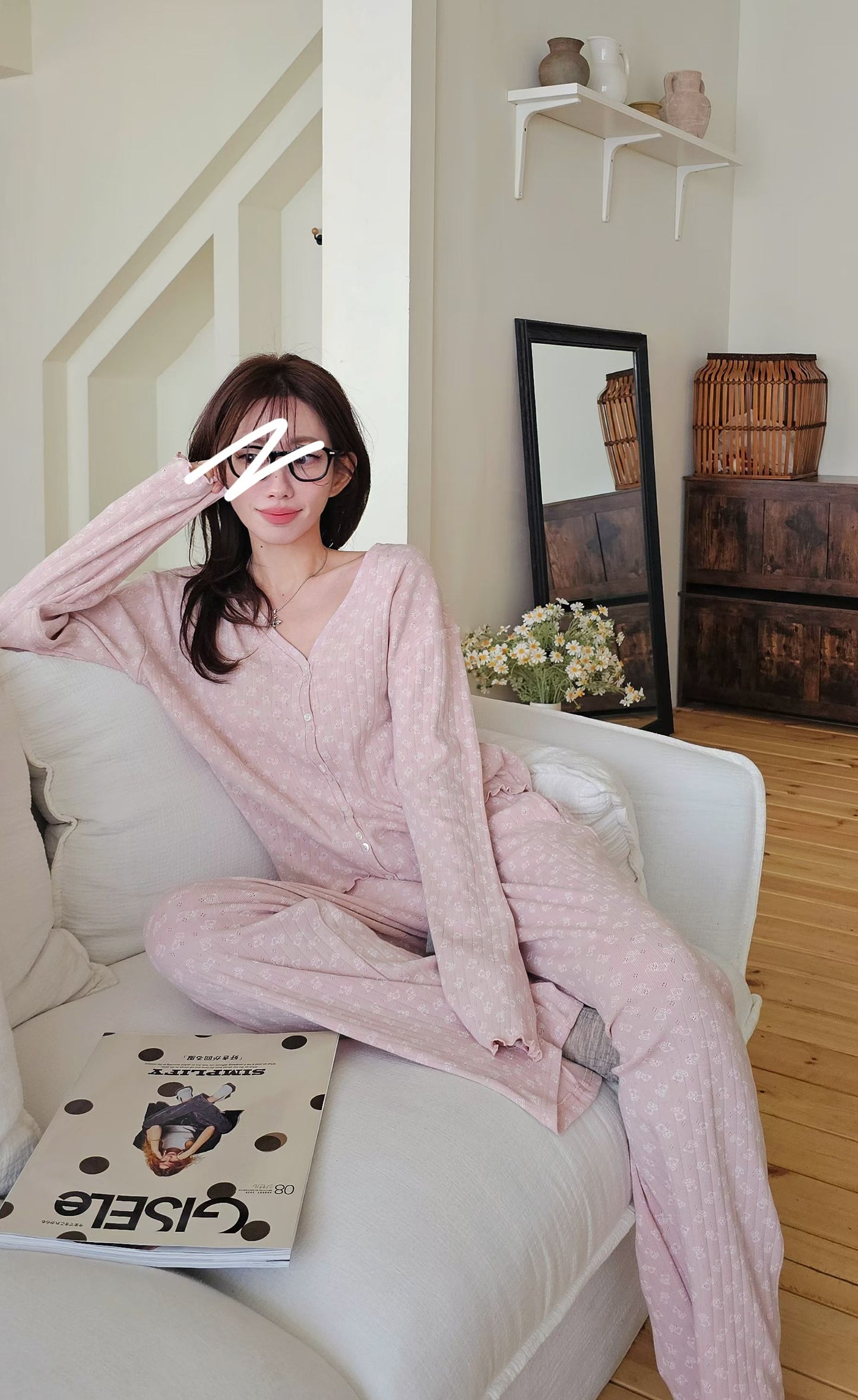♡Oni家♡呆萌熊熊居家服套裝 (C260302)