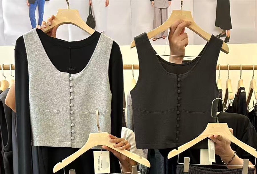 ♡質感排扣馬甲背心上衣♡ (C251164)