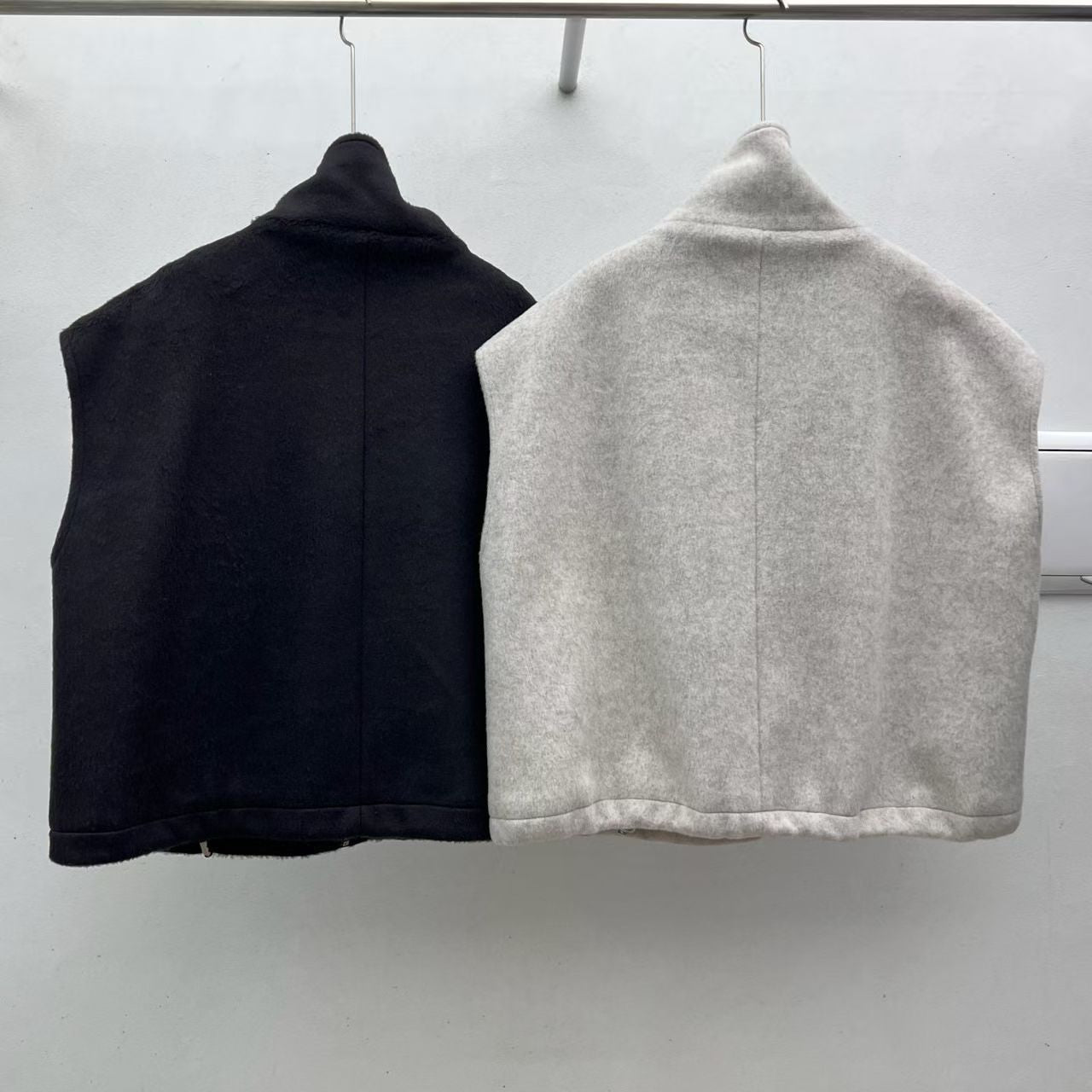 ♡翻領羊毛束口帶背心♡ (C251168)