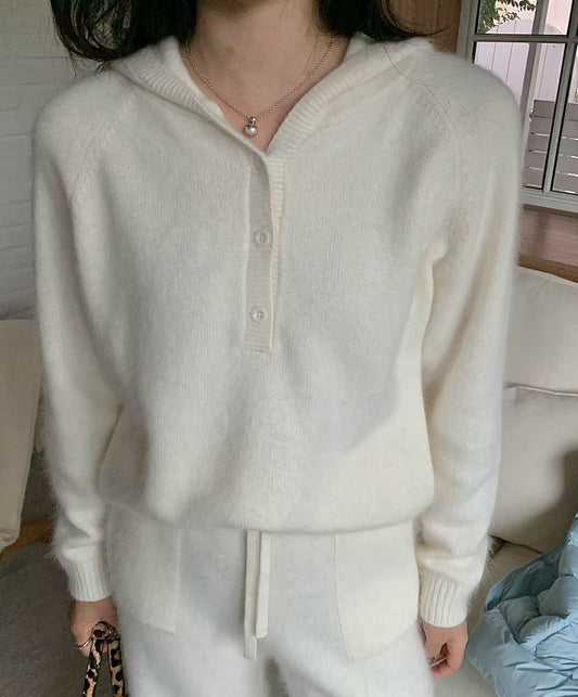 ♡輕暖毛料休閒連帽上衣♡ (C251107)