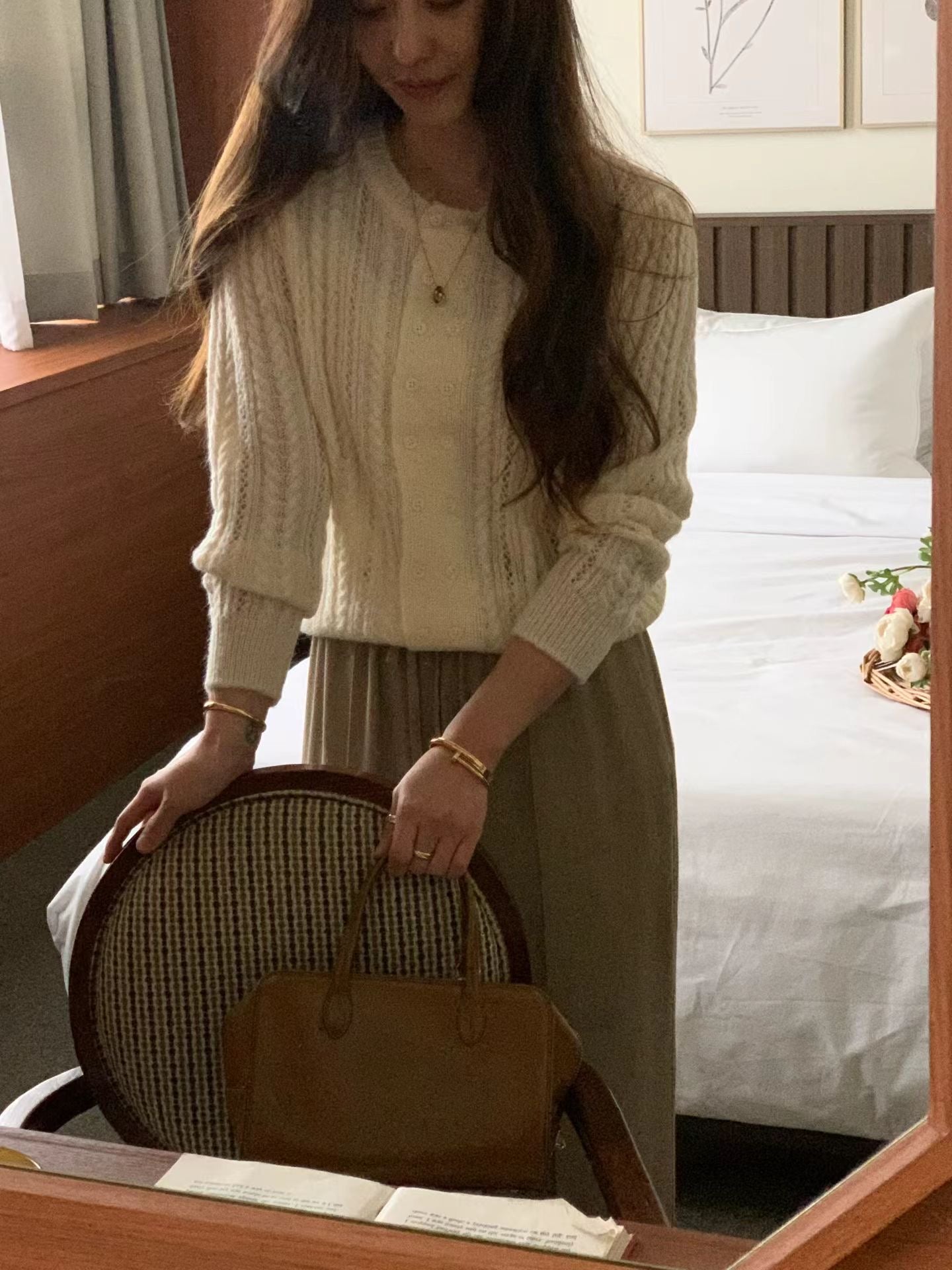 ♡氣質Oni家♡雙排釦立體麻花鏤空織紋上衣 (C251135)