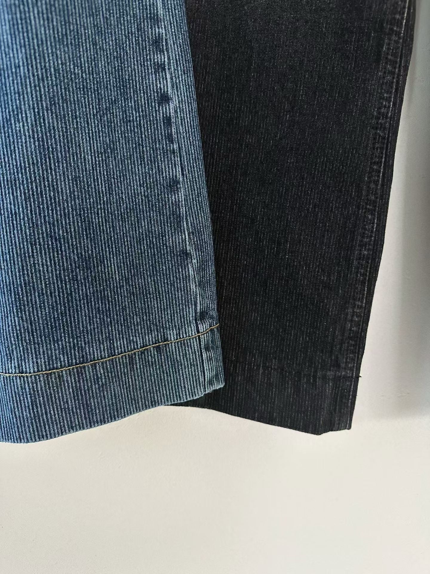 ♡零束縛豎紋寬直筒牛仔褲♡ (C251238)