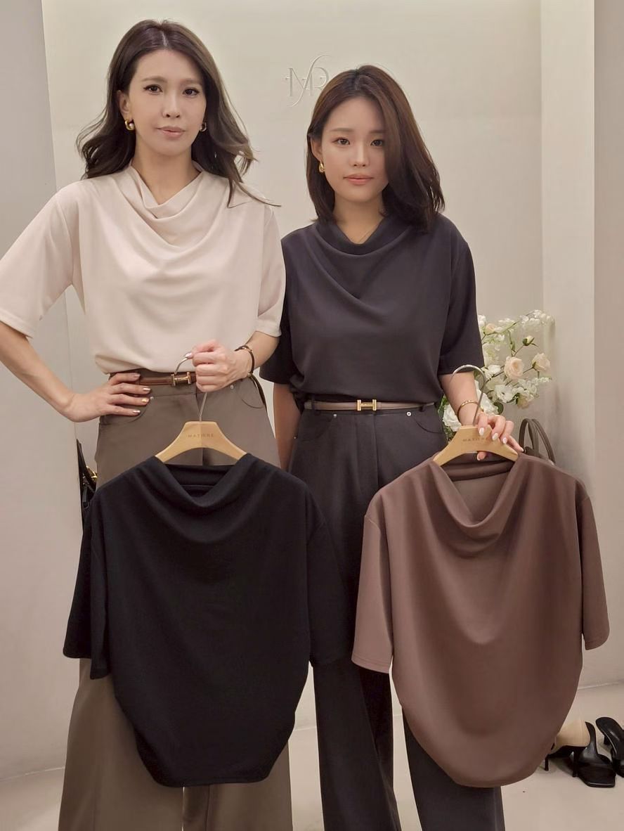 ♡百搭抗皺墜領上衣♡ (C251038)