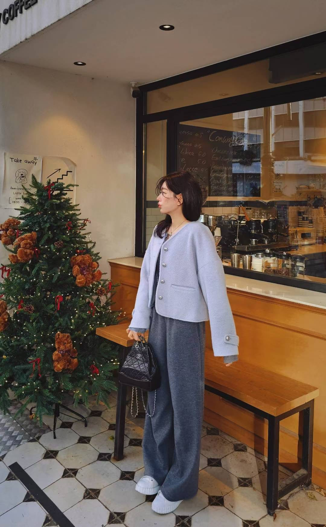 ♡Oni家♡經典混羊毛短外套 (C251207)