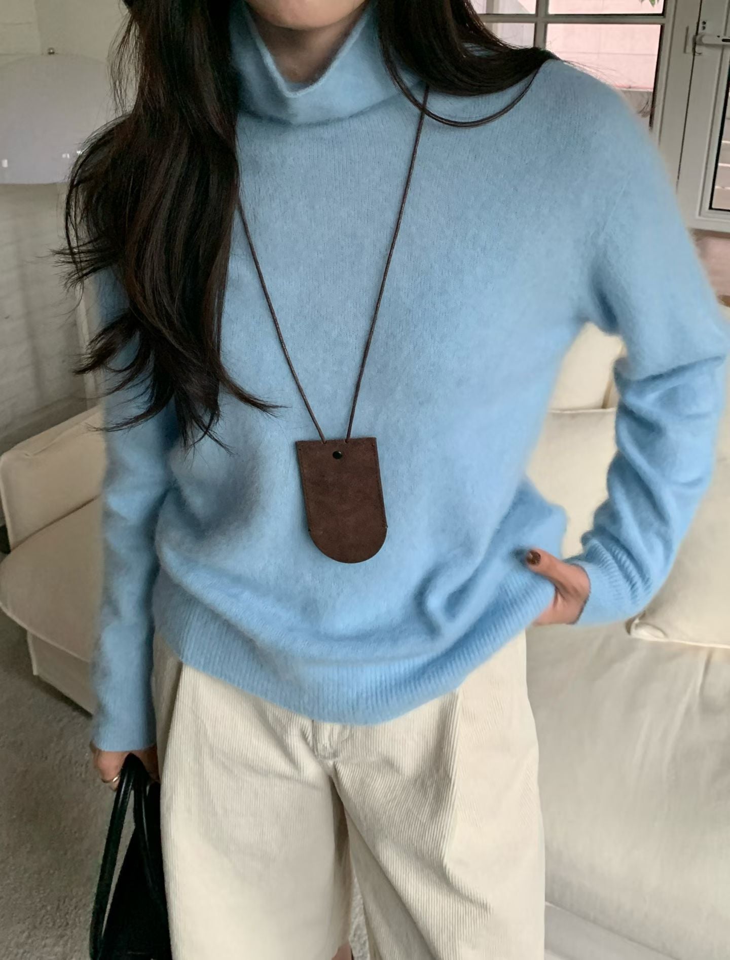 ♡暖呼呼馬卡龍柔霧高領上衣♡ (C251210)