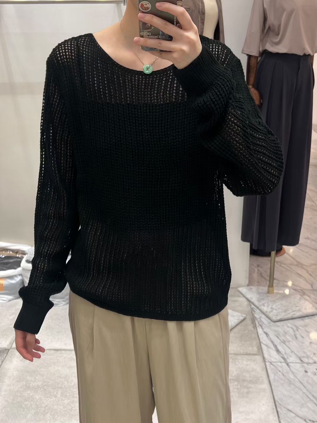 ♡慵懶氣質鏤空針織上衣♡ (C250950)