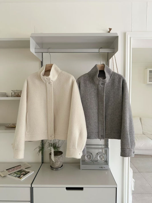 ♡極暖蘇麗羊駝立領外套♡ (C251122)