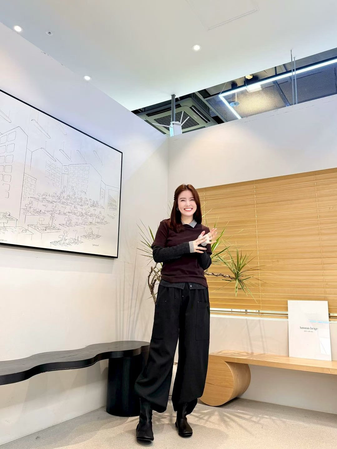 ♡率性舒適微工裝寬版彎刀褲♡ (C251161)