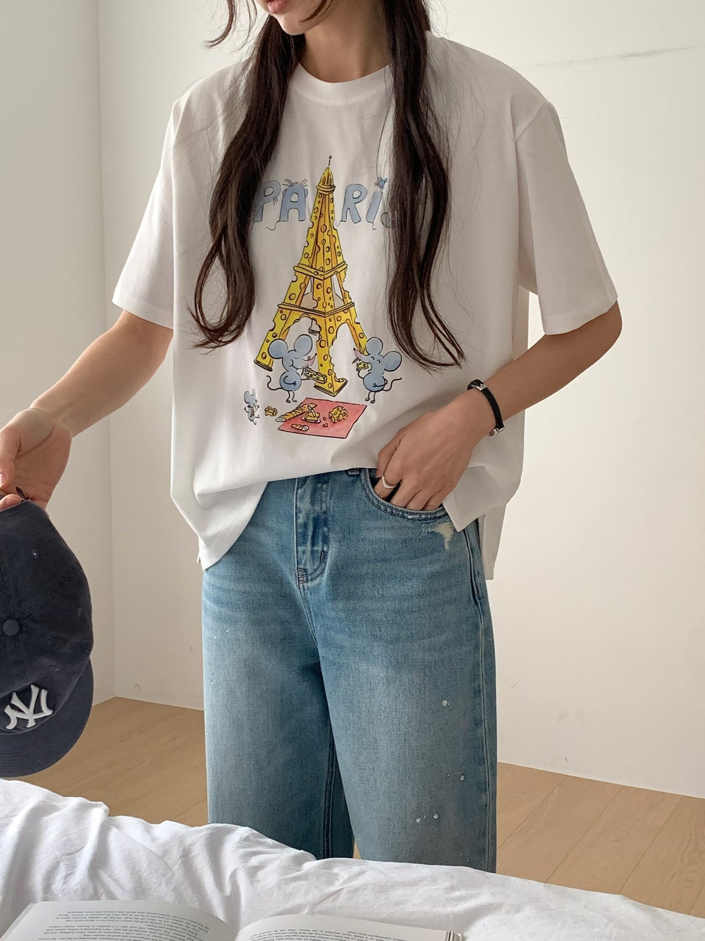 ♡PARIS鐵塔趣味插畫設計T♡ (C260449)