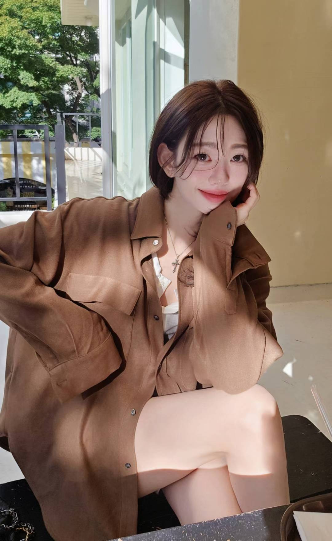 ♡Oni家♡仿麂皮細絨休閒襯衫 (C251043)