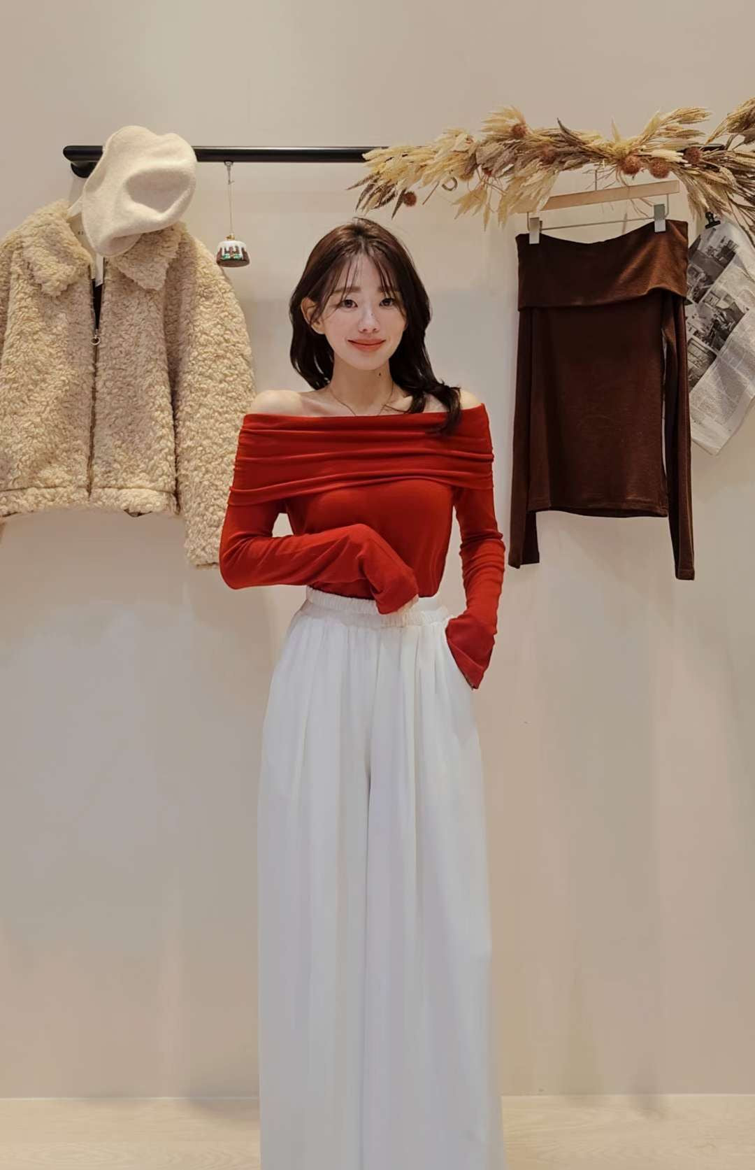 ♡Oni家♡多穿法露肩天絲羊毛超彈力T (C251260)