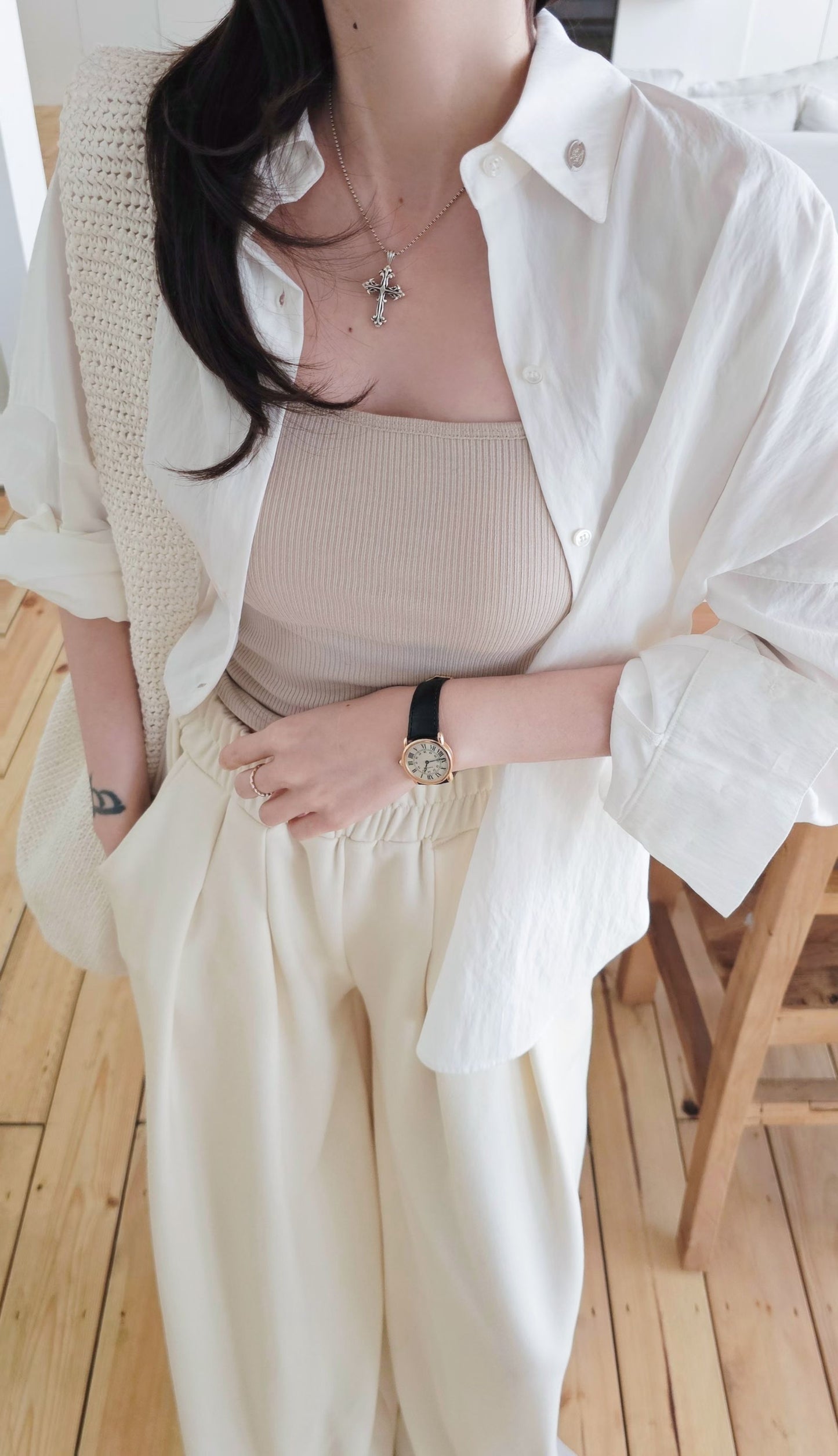 ♡Oni家♡坑條BRATOP細肩帶上衣 (C260301)