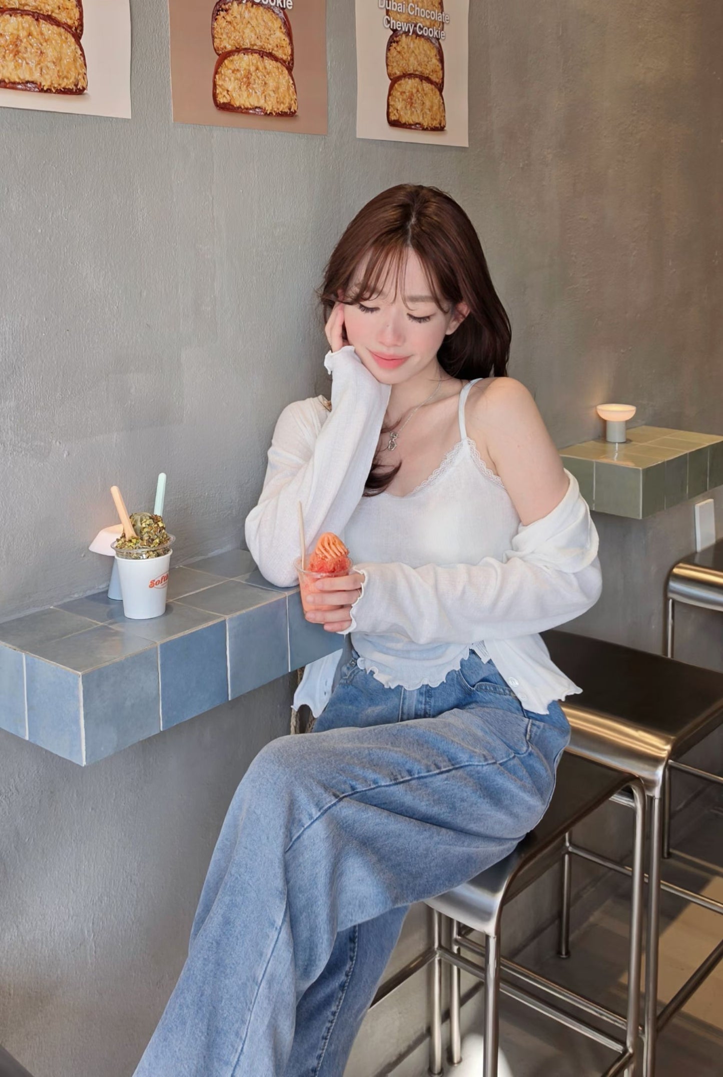 ♡Oni家♡韓妞夏日細肩帶兩件套  (C260607)
