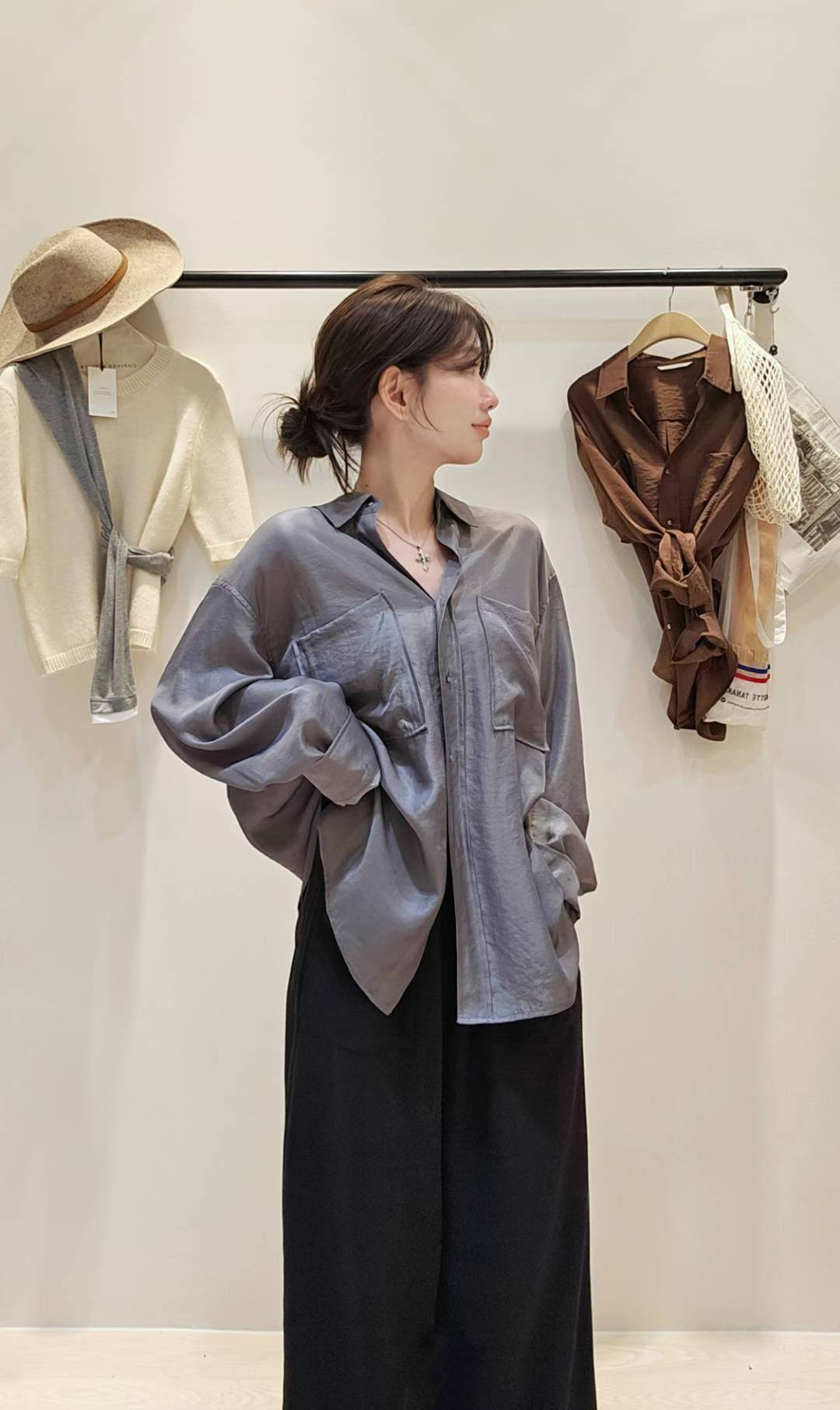 ♡Oni家♡秋季口袋直筒長褲 (C250951)