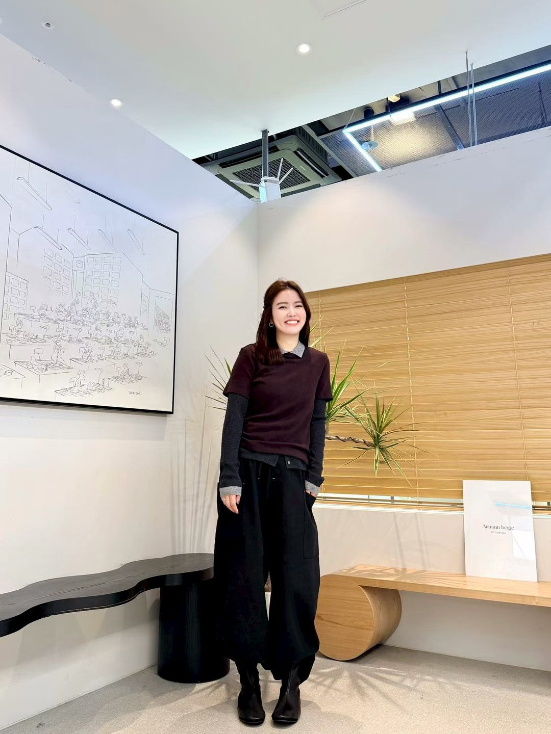 ♡率性舒適微工裝寬版彎刀褲♡ (C251161)