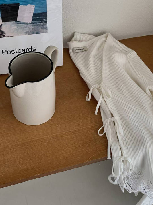 ♡鈎花拼接浪漫針織外套♡ (C251011)