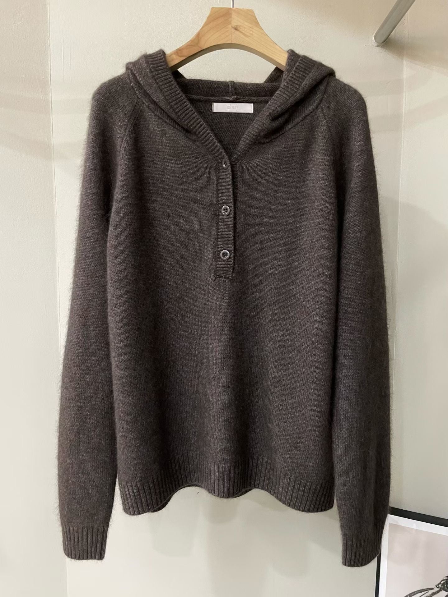 ♡輕暖毛料休閒連帽上衣♡ (C251107)