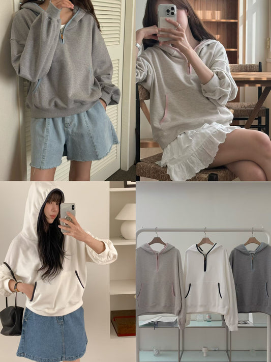 ♡日常必備休閒輕鬆感帽T♡ (C260519)