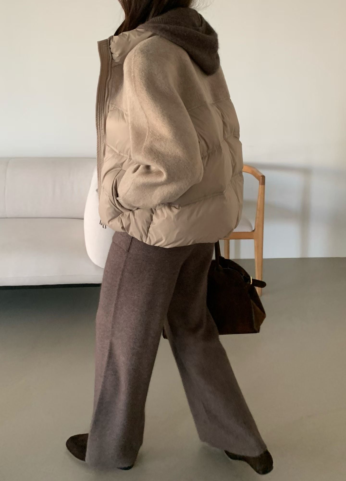 ♡質感異材質立領外套♡ (C251208)