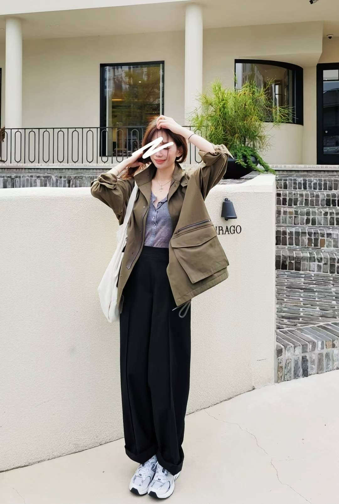 ♡Oni家♡時髦的繭型休閒長褲 (C251143)