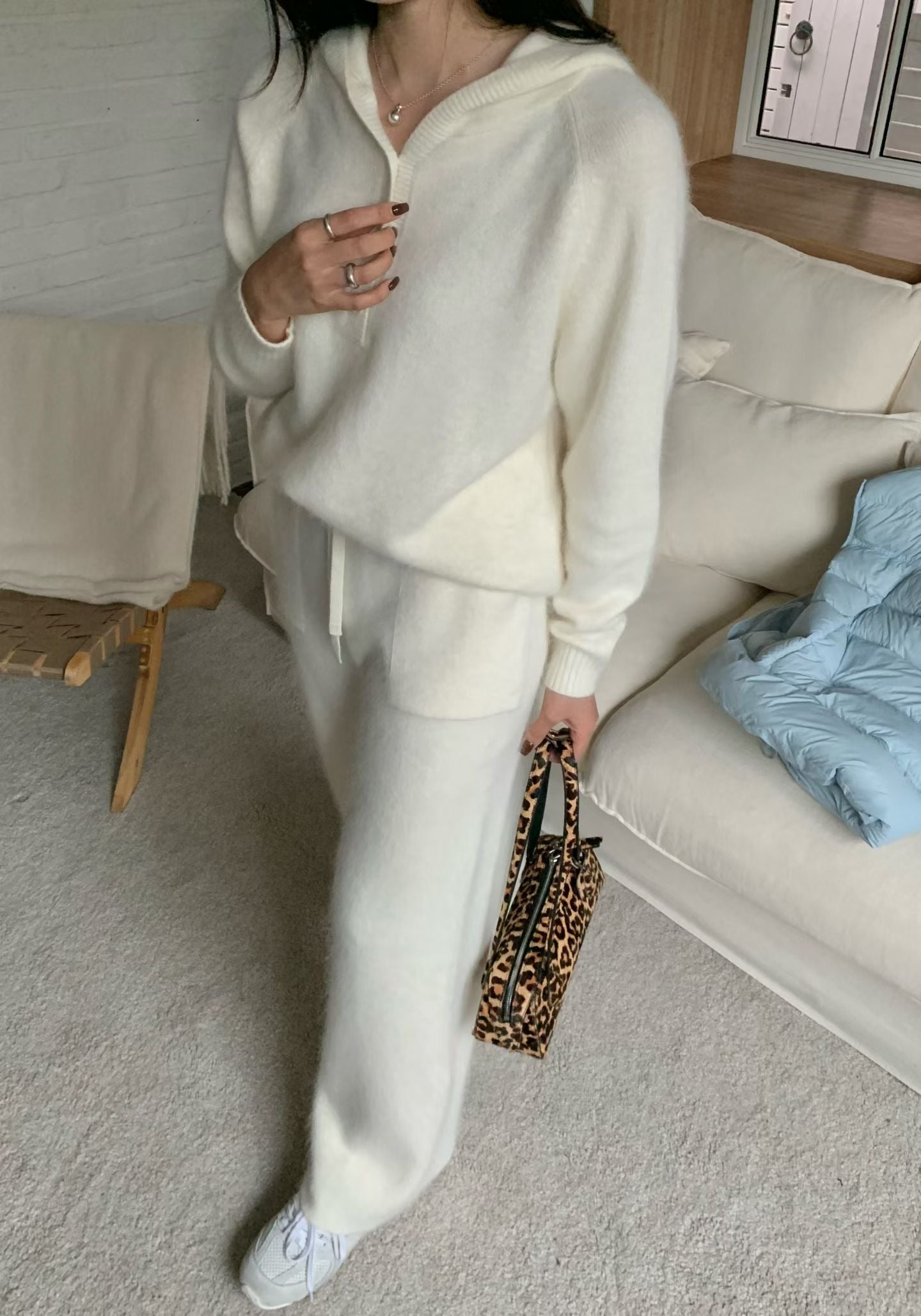 ♡冬季必備簡約毛料百搭寬褲 ♡ (C251108)