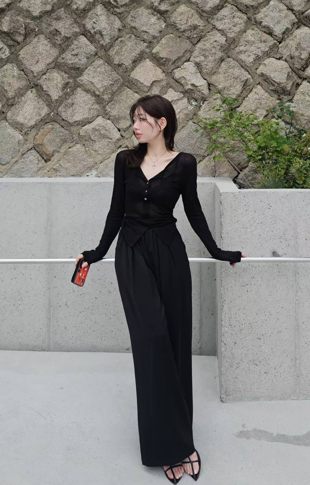 ♡Oni家♡升級版！！法式鬆弛感闊腿西褲 (C251005)