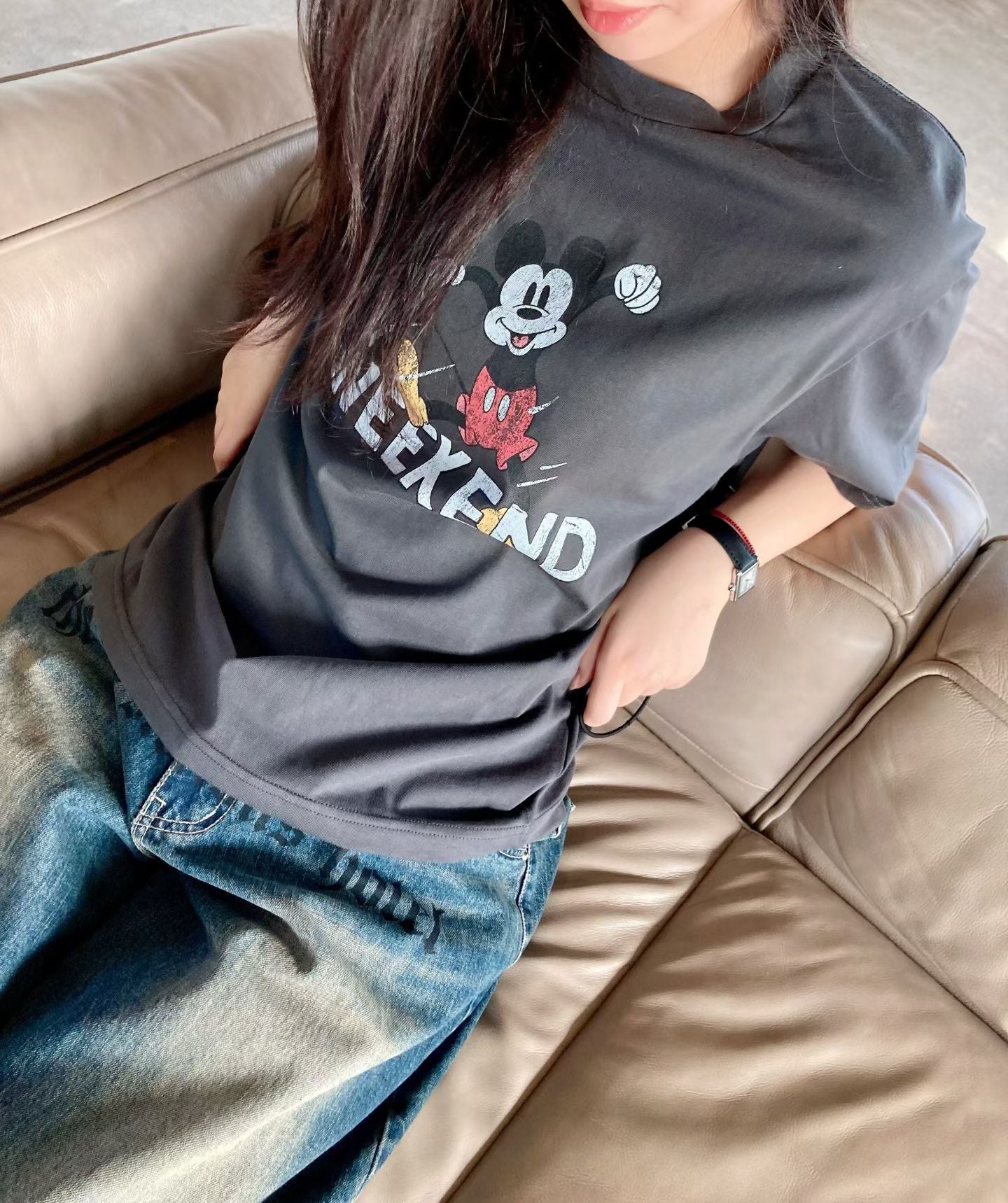 ♡元氣米奇WEEKEND舒適短T♡ (C260530)