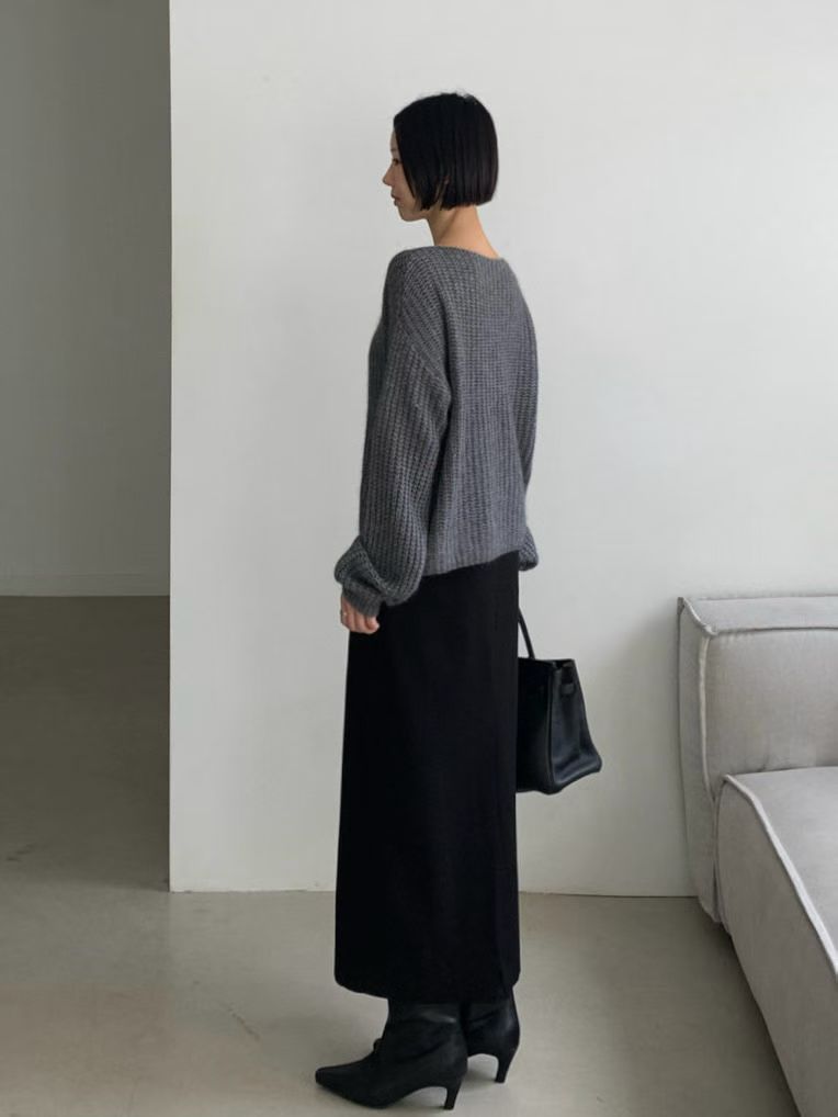 ♡大圓領泡泡袖毛衣♡ (C251167)