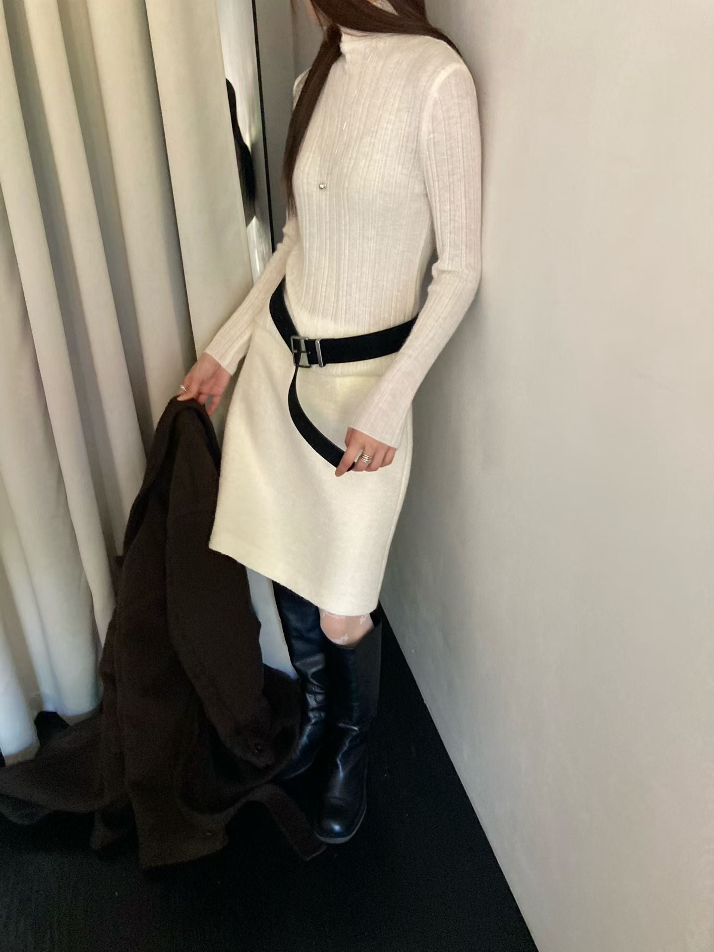 ♡奢柔精織立領修身打底上衣♡ (C251264)