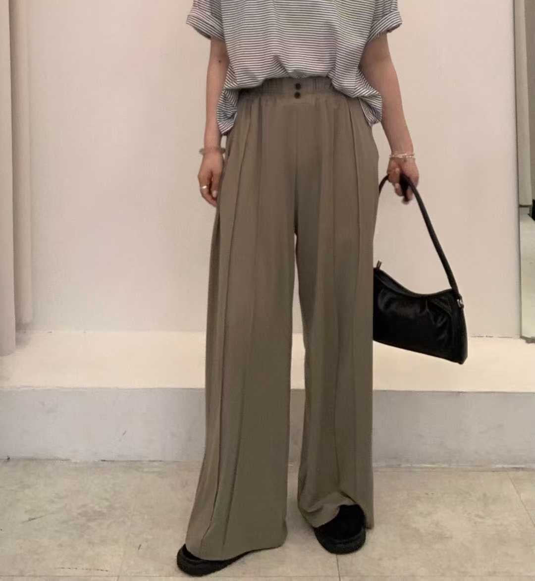 ♡率性全鬆緊百搭闊腿褲♡ (C250907)