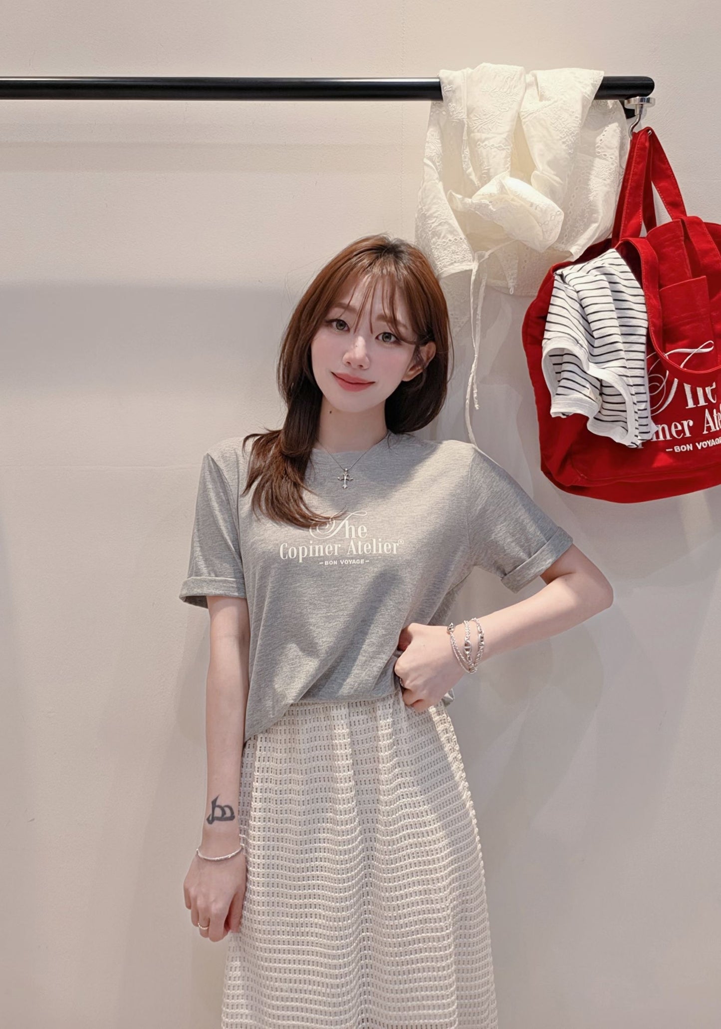 ♡Oni家♡品牌印花莫代爾T (C260703)