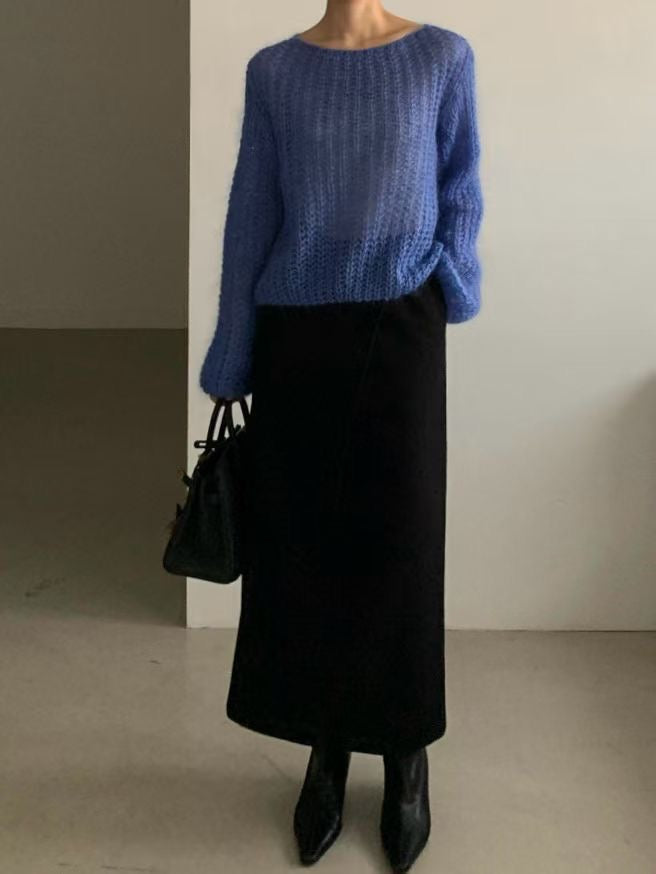 ♡空氣蓬鬆手編感針織上衣♡ (C251218)