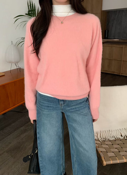 ♡多色亮眼圓領毛衣♡ (C251214)